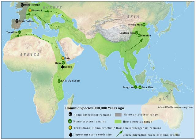 History of Maaloula, Hominid migration.
