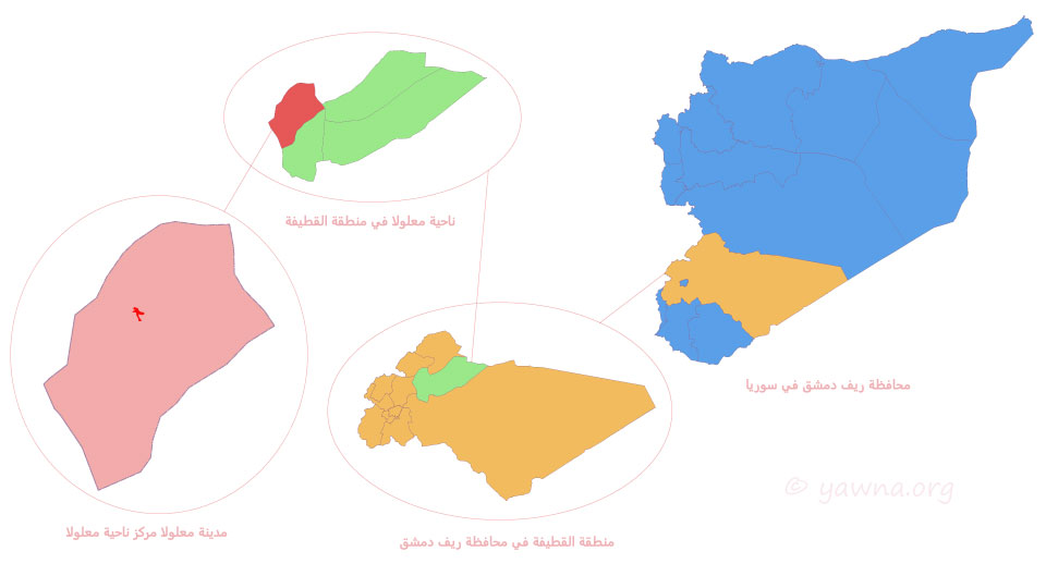 Maaloula according to the administrative divisions in Syria